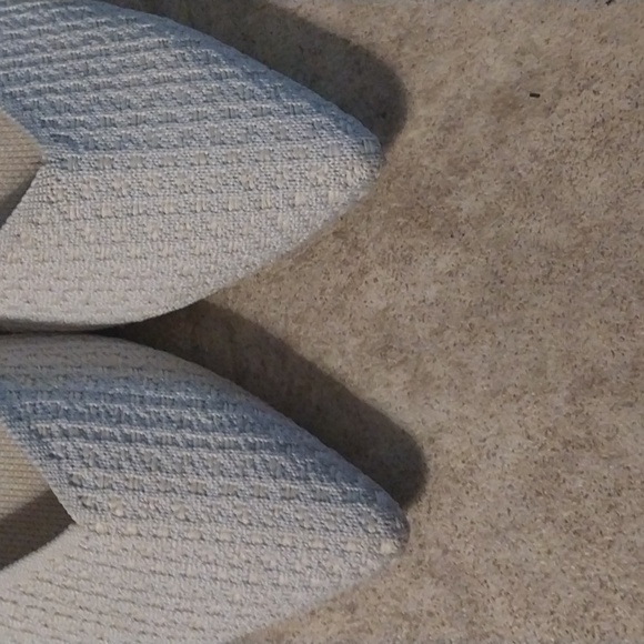 Rothy's The Point Diamond Twill Slip On Flats Size 9.5W Casual Canvas Ballet - Picture 4 of 8